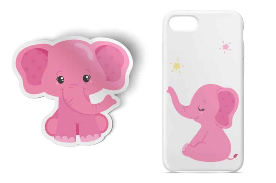 Cute Baby Elephants SVG Set