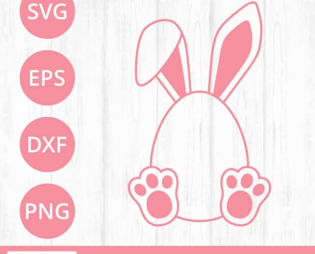 Free Downloadable Easter Bunny Egg SVG