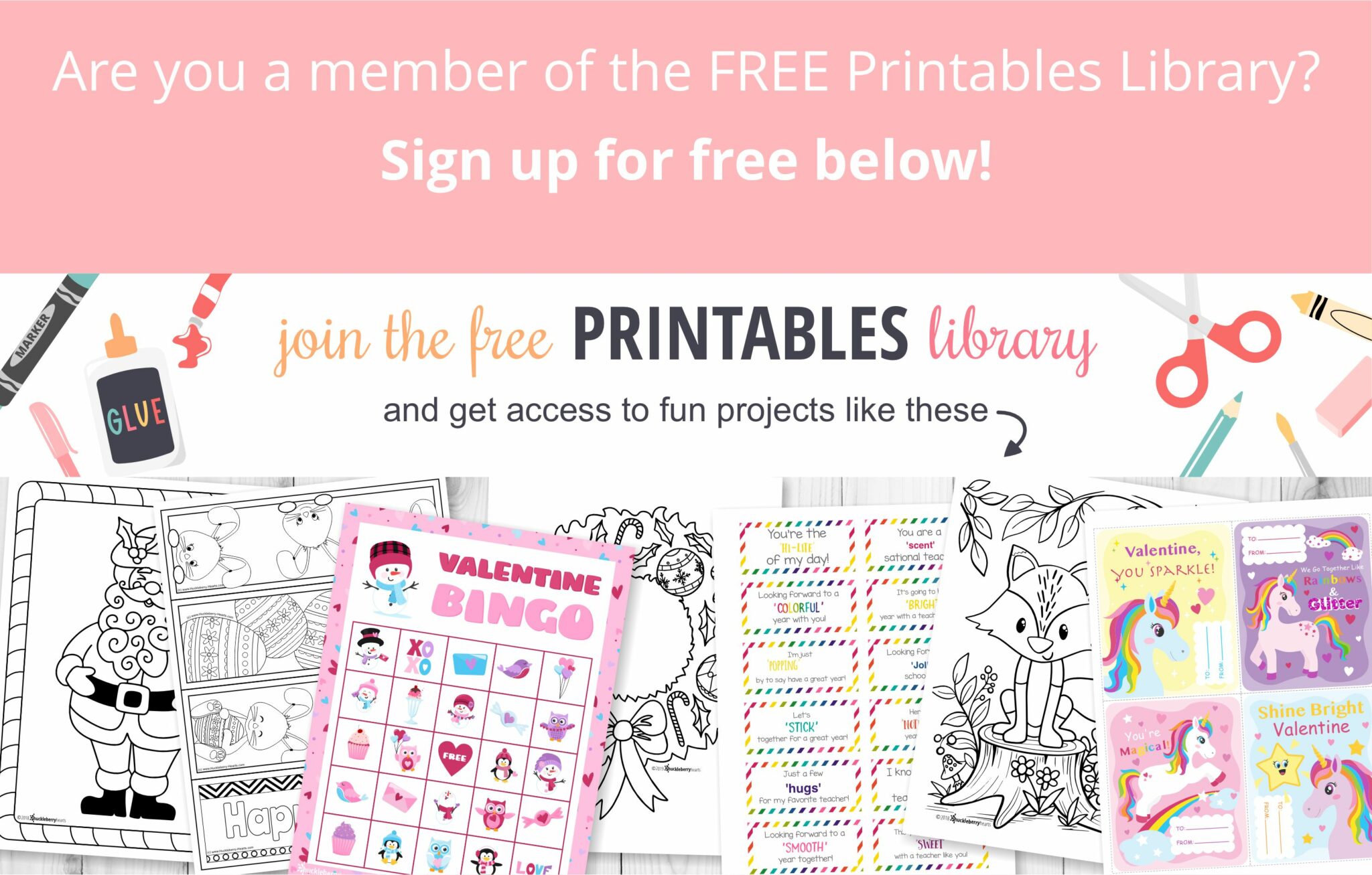 Sign up for the free printables library