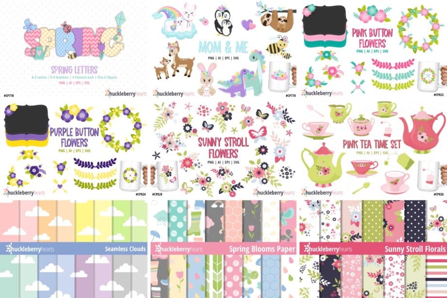 Spring Clipart and SVG Set