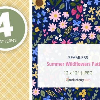 Summer Floral Seamless Pattern Set