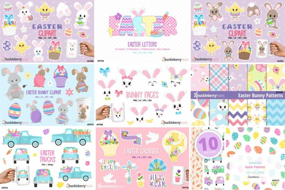Easter Clipart and SVG Bundle