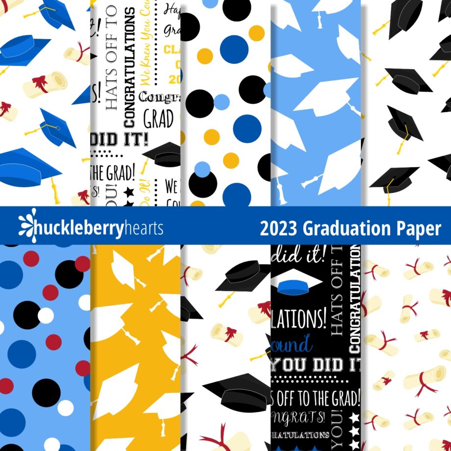 graduation seamless digital pattern set