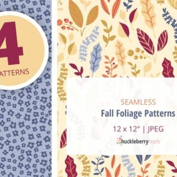 Fall Leaves Seamless Pattern Digital Images