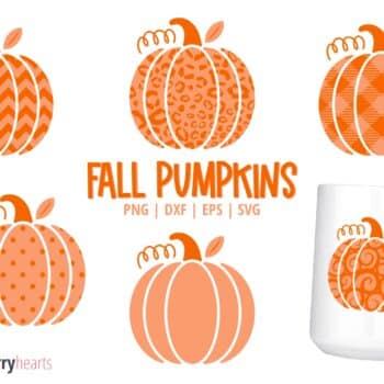 Assorted Fall Pumpkins SVG and Clipart Set