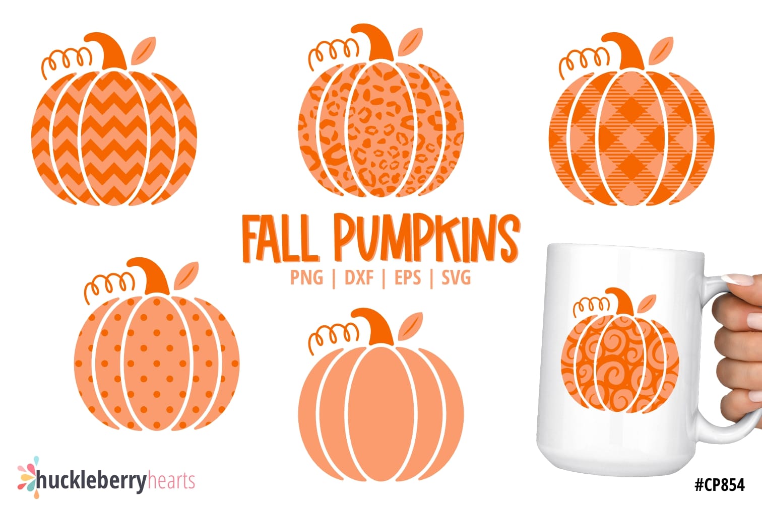 Assorted Fall Pumpkins SVG and Clipart Set