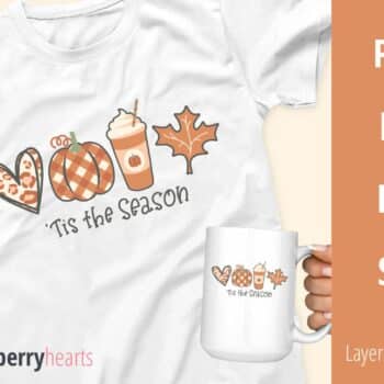 Fall Tis the Season Pumpkin Spice Leaf SVG and PNG Set