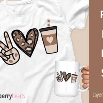 Peace Love and Coffee SVG Tshirt and Clipart Set