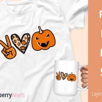 Peace Love and Jack O Lantersn SVG | Halloween Tshirt Design