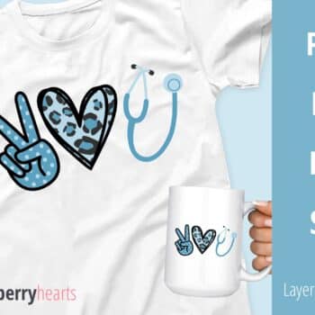 Peace Love and Nursing SVG Tshirt Design and Clipart