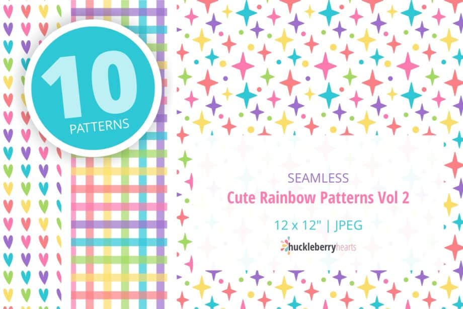 Assorted Rainbow Seamless Digital Paper