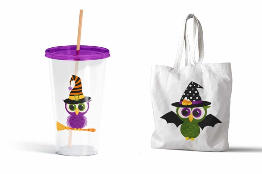 Halloween Owls Clipart Set