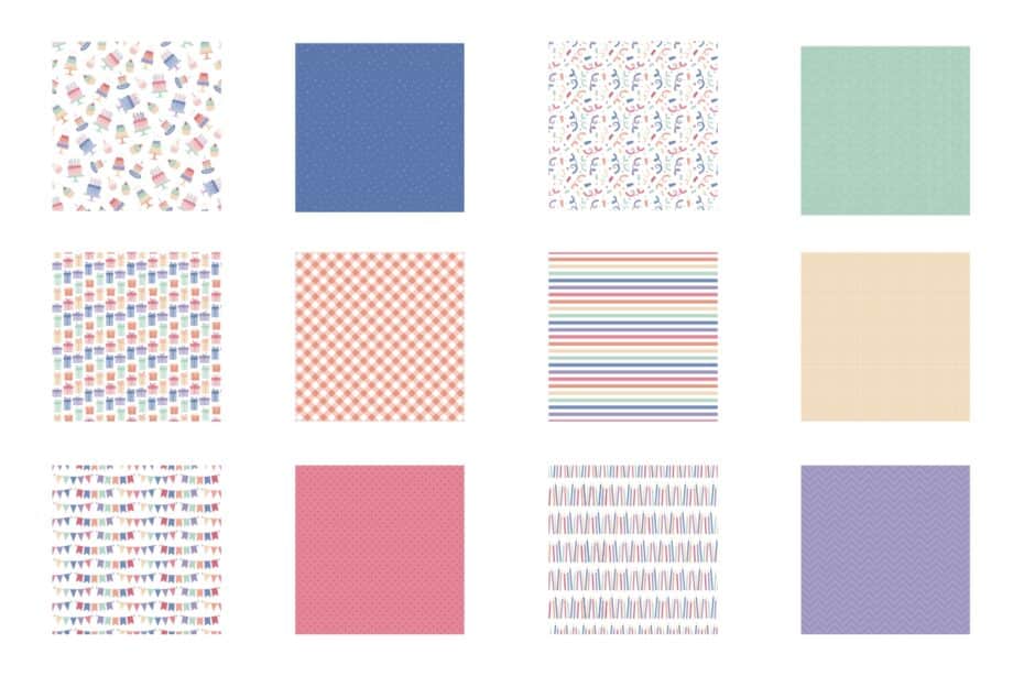 birthday party themed patterns