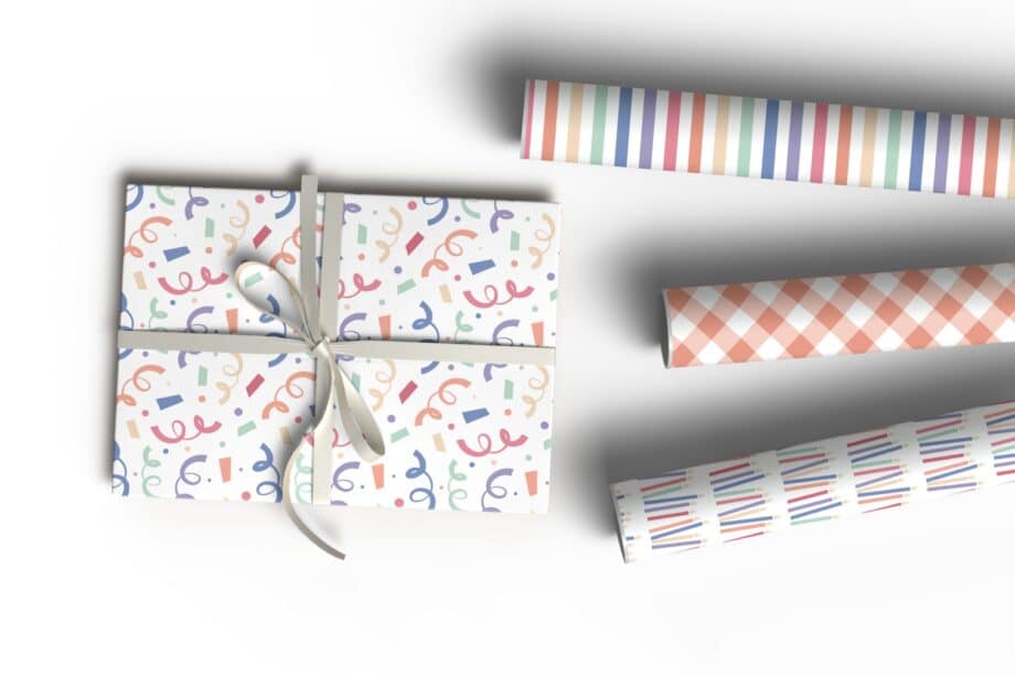 assorted birthday themed seamless paper set