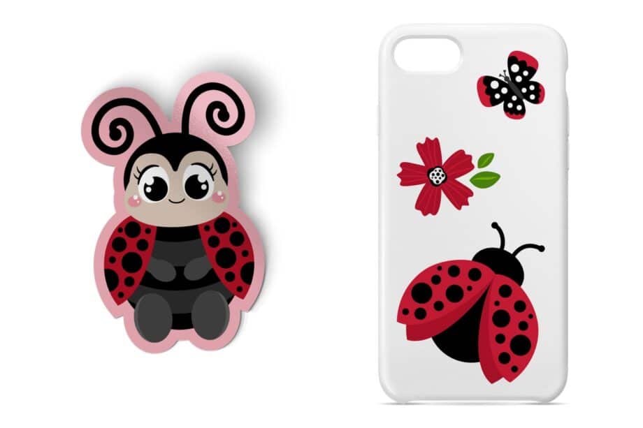 assorted cute lady bug svg bundle