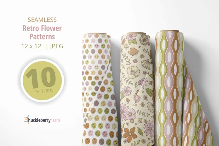 70s Flower Scrapbook Paper