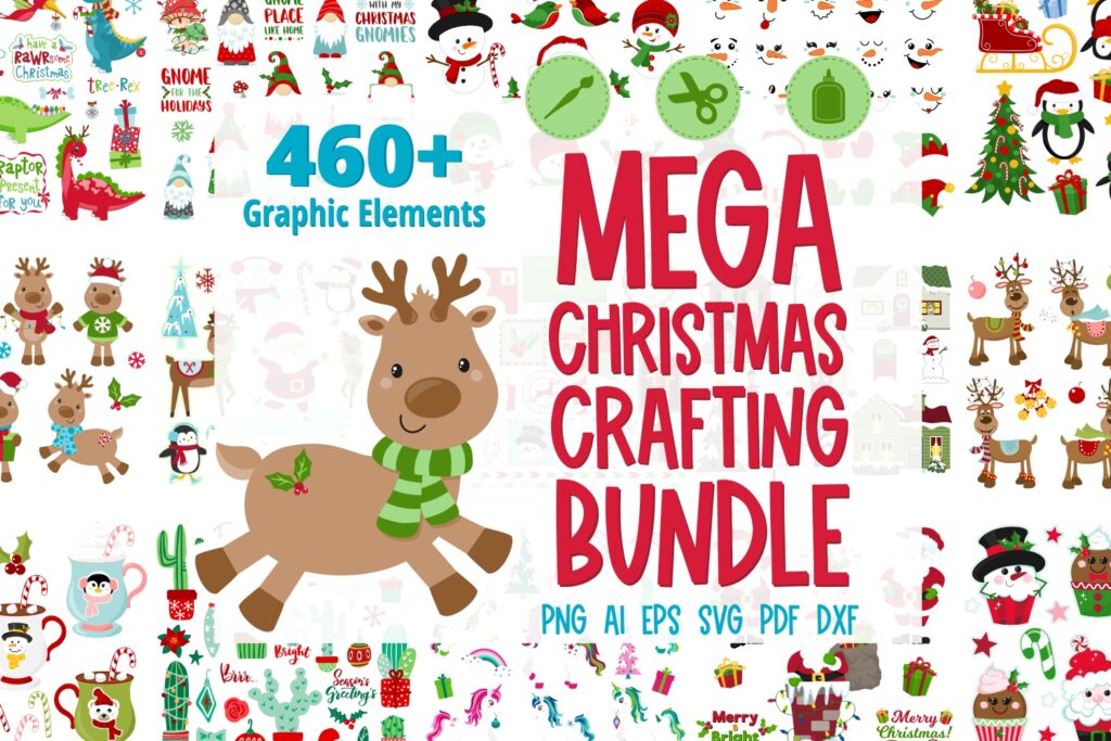 Digital Christmas Image Crafting Set