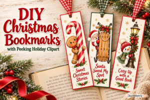 How to create Christmas Bookmarks for Holiday Gifts