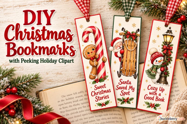 How to create Christmas Bookmarks for Holiday Gifts