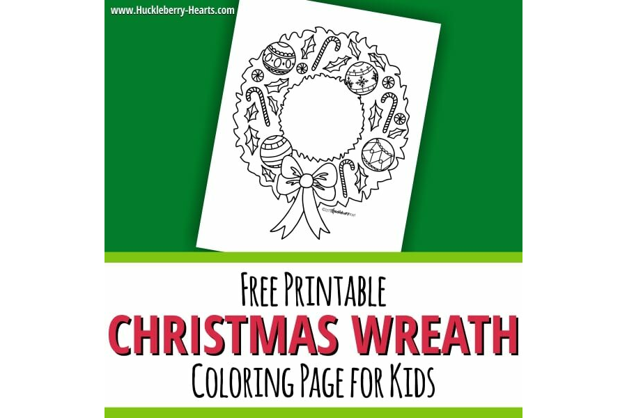 Christmas Wreath Printable for Kids