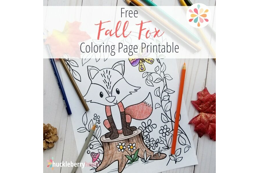 Fall Fox | Free Coloring Page Printable