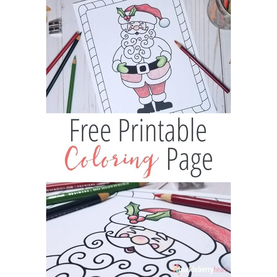 Free Jolly Santa Coloring Page Printable