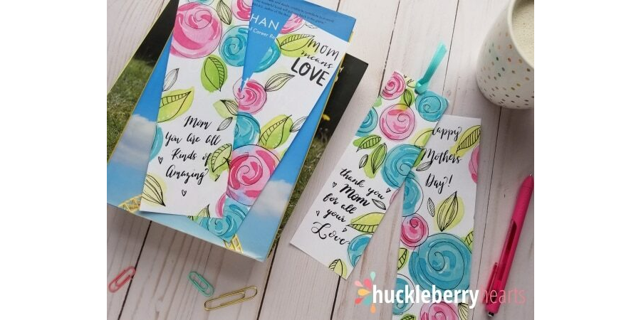 Free Mothers Day Watercolor Bookmark Printable