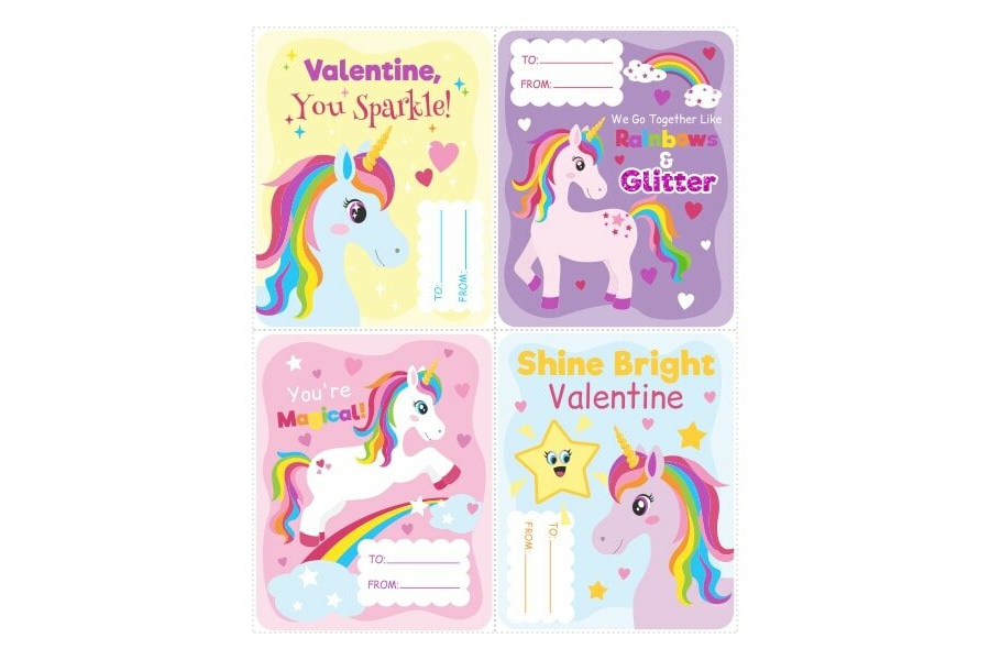 Unicorn Valentine Card Printable